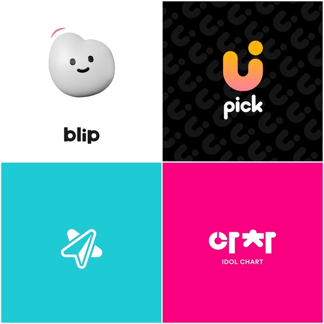 블립, 유픽, 아이돌차트, 팬앤스타(왼쪽 위부터 시계방향) 등 팬 플랫폼이 진화하고 있다. 오프라인 활동의 보조 역할에 그쳤던 것에서 자발적으로 참여하고 만들어가는 '팬들의 놀이터'로서 자리를 잡아가고 있다. /각 플랫폼 로고