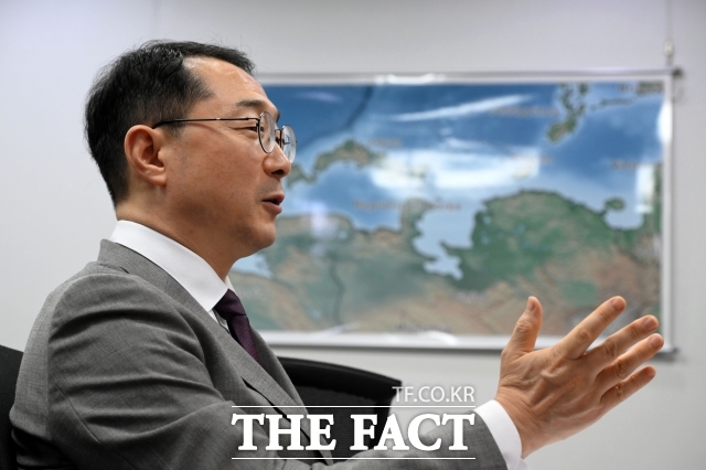 김건 국민의힘 의원은 14일 서울 여의도 국회 의원회관에서 <더팩트>에