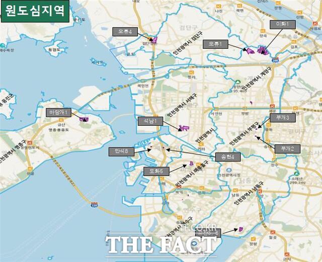 2026년 지적재조사 추진 대상 위치도. /인천시