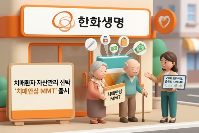 한화생명이 평소 일반 MMT(수시입출금신탁)처럼 활용하다 고객이 중등도 이상의 인지장애가 발생하면 특약이 개시되는 '치매안심 MMT'를 출시했다. /한화생명
