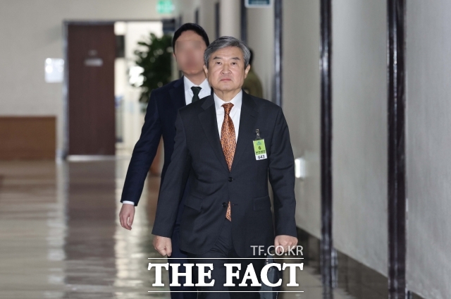 13일 서울 여의도 국회에서 열린 정보위원회 전체회의에 조태용 국가정보원장이 출석하고 있다./국회=배정한 기자