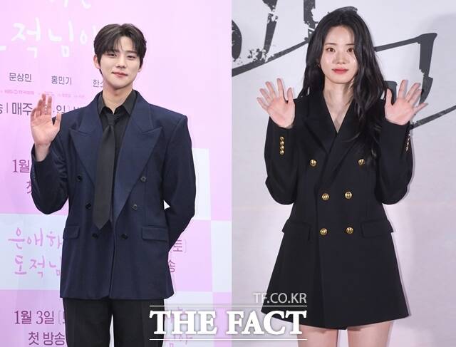 배우 문상민(왼쪽)과 신시아가 넷플릭스 새 오리지널 시리즈 '담을 넘지 마시오'로 호흡을 맞춘다. /더팩트 DB