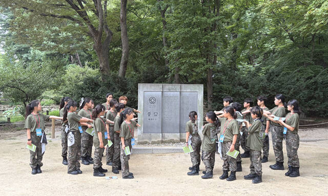 어린이독도의용수비대 학생들이 광화문광장과 서대문형무소역사관, 국립중앙박물관 앞에서 힘찬 플래시몹으로 독도와 나라사랑의 메시지를 담은 공연을 펼쳐 현장의 관심과 호응을 얻었다. /울릉교육지원청