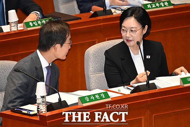 예산결산특별위원회 전체회의에 참석한 한성숙 국무총리.
