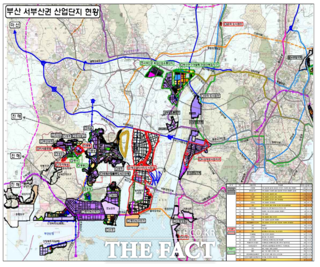 서부산권 산업단지 현황도 /부산시청