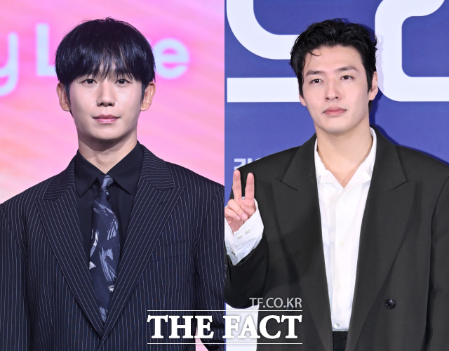 배우 정해인(왼쪽)과 강하늘이 애니메이션 '아가미'에서 인어 인간 곤과 곤의 유일한 세계 강하의 목소리를 연기한다. /더팩트 DB