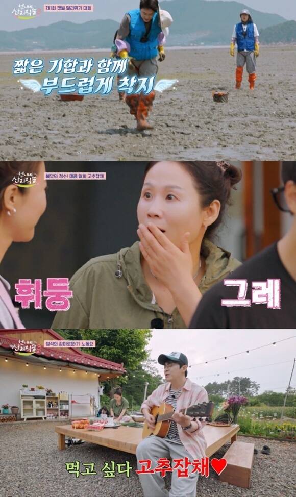 tvN 예능프로그램 '언니네 산지직송 3'가 새로운 멤버들의 모습을 담고 있다. 프로그램은 전국 어촌의 다양한 일거리와 먹거리를 조명한다. /tvN