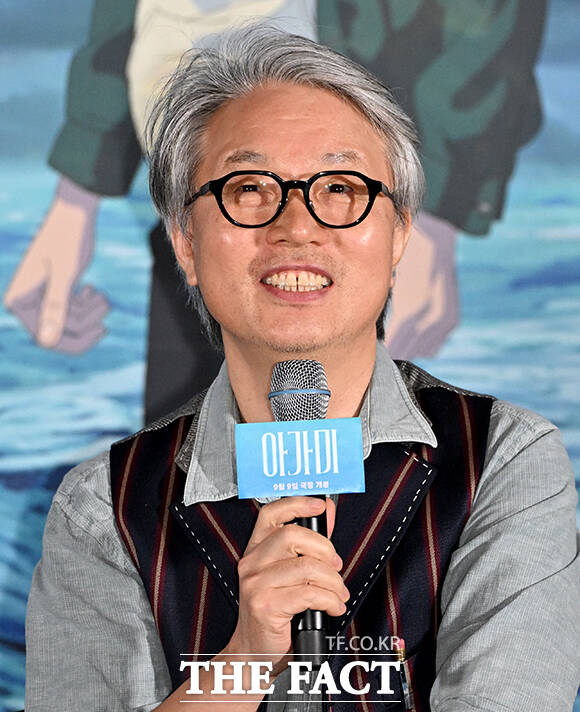 안재훈 감독이 26일 오후 CGV용산아이파크몰에서 진행된 애니메이션 영화 아가미의 언론배급시사회 및 기자간담회에 참석해 작품에 임하는 배우 정해인의 태도에 감동을 받았다고 말했다. /박상민 기자