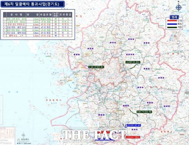 경기도가 추진 중인 7개 도로망. /경기도