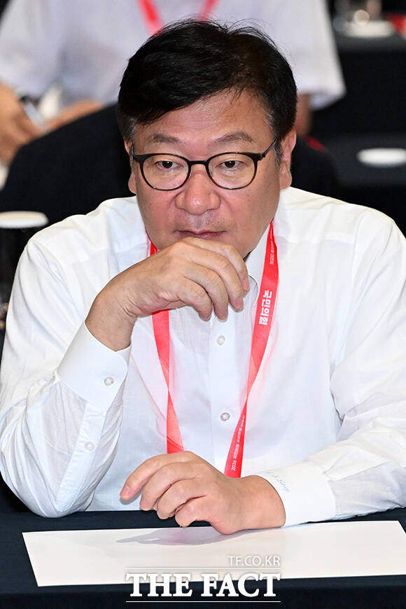 국민의힘 국회의원 연찬회 참석한 의원들.