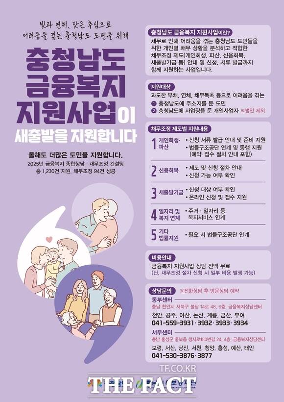 충남도 금융복지 지원사업 홍보물 /충남도