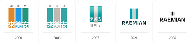 래미안 브랜드 리뉴얼은 2021년 이후 5년 만이다. 사진은 래미안 BI 변화 모습이다. /삼성물산 건설부문