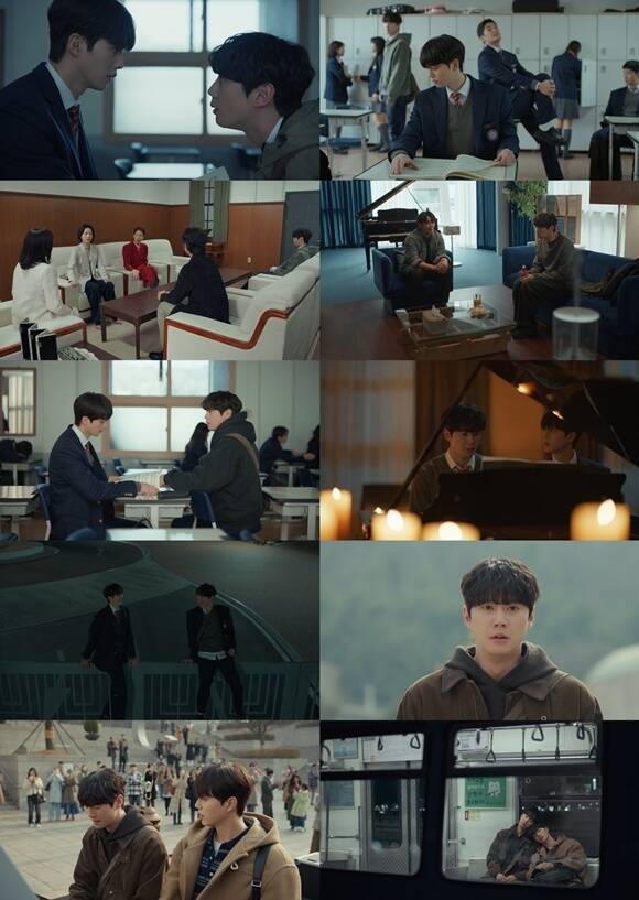 tvN 토일드라마 '포핸즈'가 가까워진 송강과 이준영의 관계성을 그리며 시청률 상승에 성공했다. /tvN 방송화면 캡처