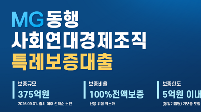 새마을금고중앙회가 다음달 1일부터 사회연대경제조직을 대상으로 특례보증대출을 공급한다. /새마을금고중앙회