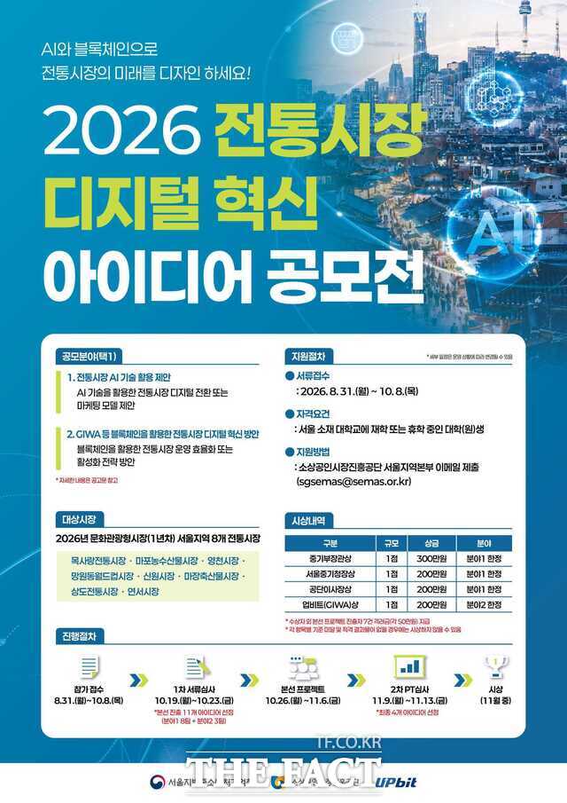 두나무가 서울지방중소벤처기업청, 소상공인시장진흥공단 서울지역본부와 함께 AI·블록체인을 활용한 전통시장 디지털 혁신 아이디어 발굴에 나선다. /두나무