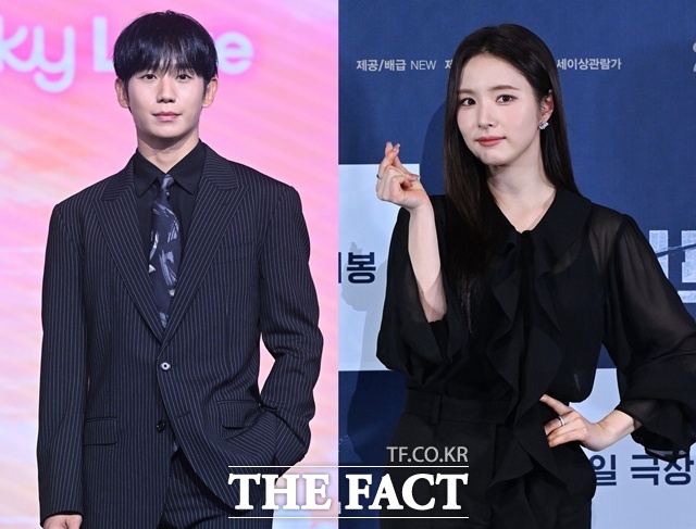 배우 정해인(왼쪽)과 신세경이 티빙 오리지널 시리즈 '러브 바이러스'에 함께 출연한다. /더팩트 DB