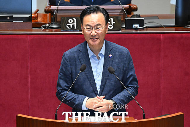 국민의힘이 1일 정부의 2027년 예산안을 '재정 폭주 고무줄 예산'으로 규정하며 철저한 검증에 나서겠다고 예고했다. 사진은 야당 간사로 선임된 유상범 국민의힘 의원이 지난 7월 24일 오전 서울 여의도 국회에서 열린 예산결산특별위원회 전체회의에 참석해 인사말을 하는 모습. /남용희 기자
