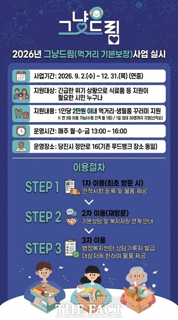 당진시 그냥드림 사업 실시 홍보물. /당진시