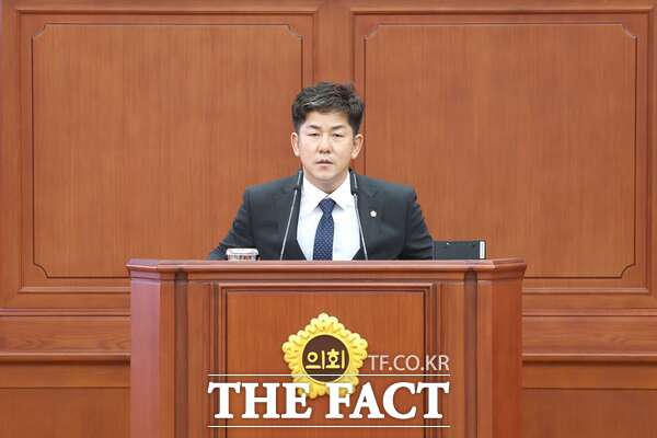 최대성 대전시의원이 1일 열린 대전시의회 제299회 제1차 정례회 제1차 본회의에서 5분 자유발언을 하고 있다. /대전시의회