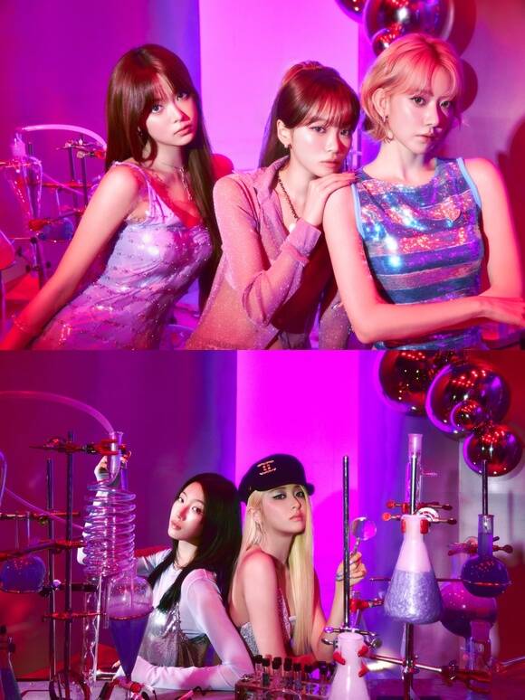 르세라핌이 오는 11일 발매하는 싱글 2집 'Made My Night'를 한 배달 앱에서도 구매할 수 있도록 했다. 사진은 홍은채, 김채원, 사쿠라, 허윤진, 카즈하(왼쪽 위부터 시계 방향) /쏘스뮤직