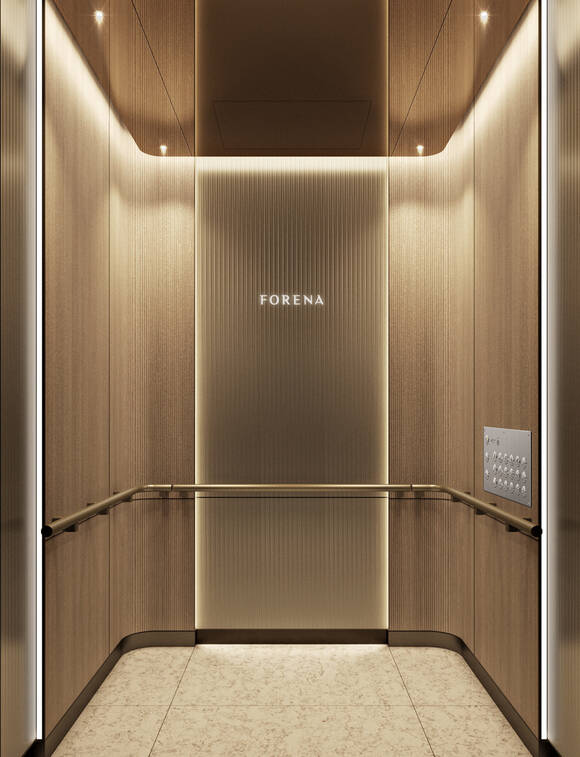 한화 건설부문은 '포레나 코지커브 엘리베이터'가 2026 굿디자인(GD) 어워드에 선정됐다. /한화 건설부문
