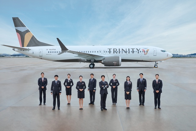 티웨이항공이 '트리니티항공(Trinity Airways)'의 신규 리버리를 적용한 항공기를 본격 도입한다. /트리니티항공
