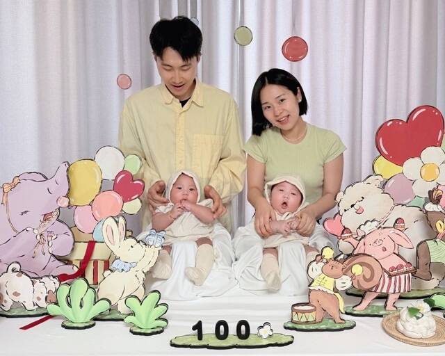 한화M&S 소속 테크·라이프 솔루션즈 부문에서 시행 중인 '육아동행지원금' 수혜 직원이 이달 기준 513가정으로 집계됐다. 사진은 김신영 아워홈 책임 가족. /한화M&S