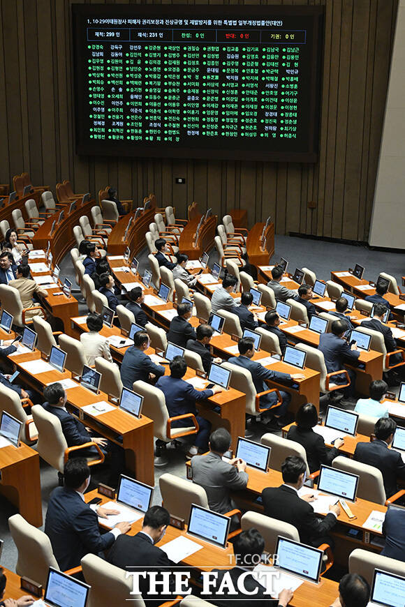 '10.29 이태원참사 진상규명과 재발 방지를 위한 특별법' 국회 본회의 통과.