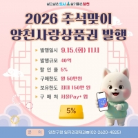  양천구, 추석 앞 '양천사랑상품권' 발행…40억 규모