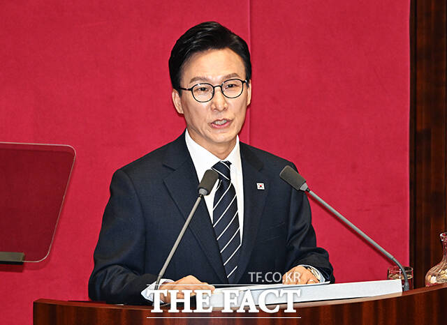 김 대표는 이날 이재명 대통령과 민주당의 관계와 관련해 '창조적 당정 수평관계'를 강조했다. /국회=배정한 기자