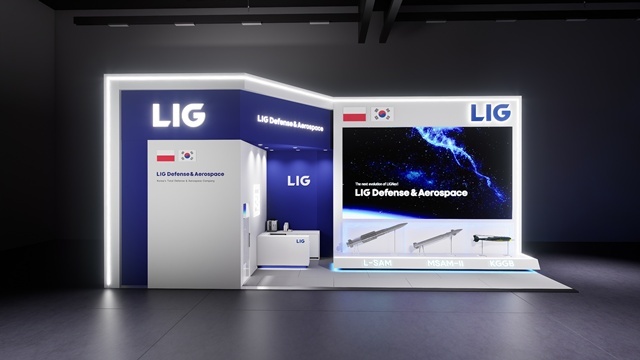 LIG 디펜스&에어로스페이스(LIG D&A)가 폴란드에서 열리는 국제방위산업전시회에 참가한다. 사진은 LIG D&A의 MSPO 2026 부스. /LIG D&A