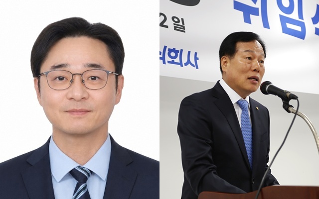DL건설과 신동아건설이 최근 새 대표를 선임했다. 사진은 하정민(왼쪽) DL건설 대표이사와 채정섭 신동아건설 대표이사. /DL건설, 신동아건설