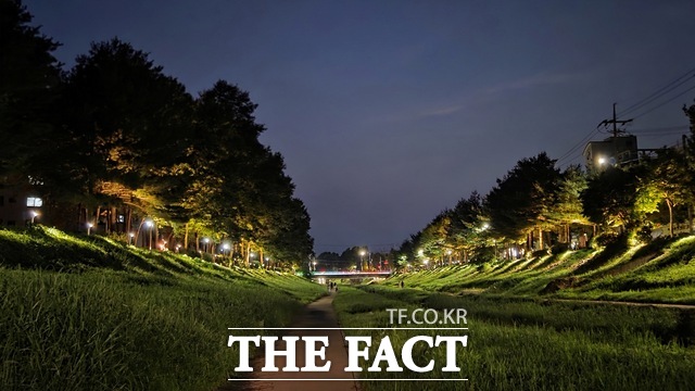 당진시는 최근 '당진천 야간경관 조성사업'을 완료했다. /당진시