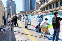  대한항공·델타항공, 임직원 벽화 그리기 봉사 나서