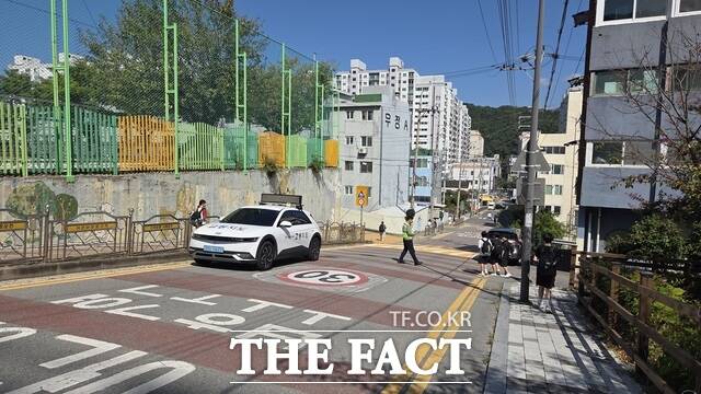 전남광주시 남구 학교 앞 어린이 보호구역 모습. /전남광주시 남구