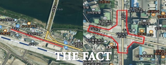 삼척시가 무분별한 현수막 설치를 줄이고 쾌적한 거리 환경을 조성하기 위해 현수막 없는 거리 7개 구역을 지정한다. /삼척시
