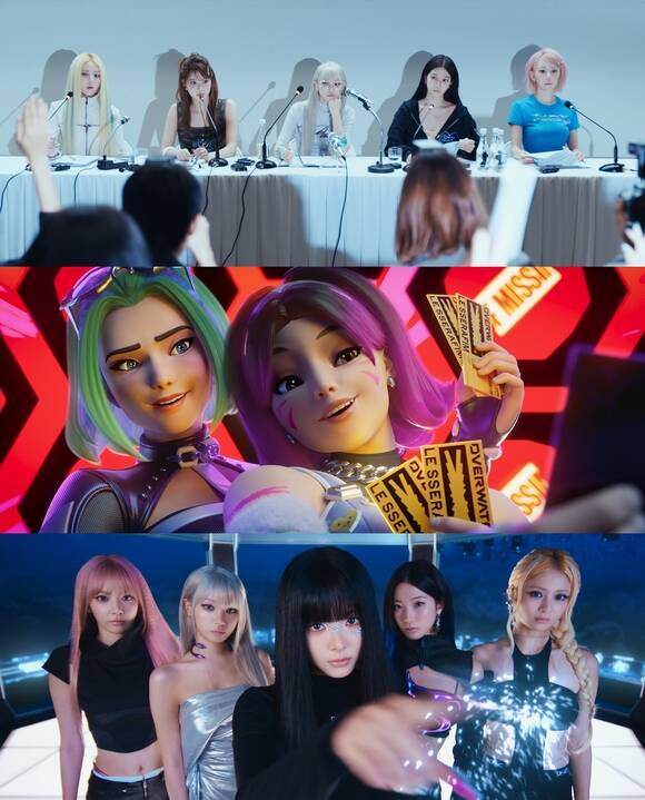 그룹 르세라핌이 새 싱글 타이틀곡 'Made My Night' 뮤직비디오를 공개했다./쏘스뮤직
