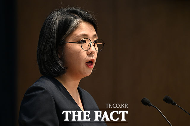용혜인 성평등가족부 장관 후보자가 10일 오후 서울 여의도 국회 소통관에서 입장 발표 기자회견을 하고 있다. /서예원 기자