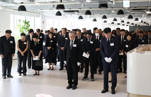 오뚜기는 지난 11일 창업주 고 함태호 명예회장의 서거 10주기를 맞아 추모식을 진행했다. /오뚜기