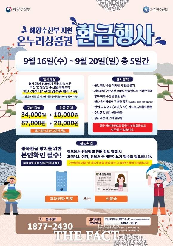 충남도가 16일부터 20일까지 진행하는 온누리상품권 환급 행사 홍보물. /충남도
