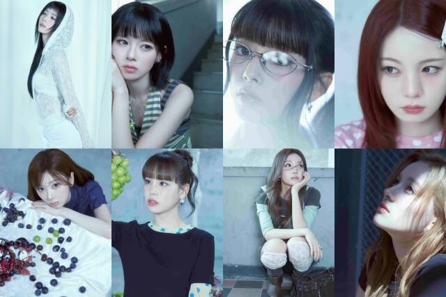 니쥬의 마야 리쿠 리마 아야카 니나 마유카 마코 미이히(왼쪽 위부터 시계방향)는 28일 오후 6시 첫 한국 미니앨범 'Sour Grapes'를 발매하고 컴백 활동을 시작한다./JYP엔터테인먼트