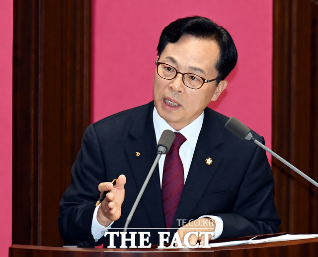 윤용근 국민의힘 의원이 14일 국회에서 대정부질문을 하고 있다. /윤용근 의원실