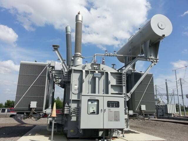 미국 송전망에 설치된 효성중공업 765kV 초고압변압기. /효성
