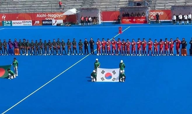 2026 아이치·나고야 아시안게임에서 남자 필드하키 한국과 방글라데시 경기 전 애국가 대신 북한 국가가 연주되는 사고가 발생했다. 이에 대한체육회는 아시안게임 조직위원회 공식 항의 서한을 발송하며, 사고 조사와 재발 방지 등을 요구하고 있다. /대한체육회