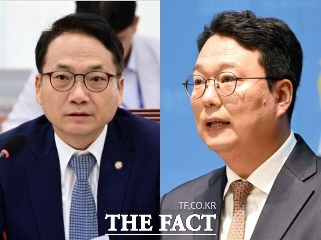 왼쪽부터 박선원 더불어민주당 의원, 천하람 개혁신당 의원. /국회=남윤호·남용희 기자