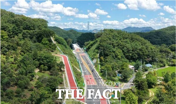 평촌일반산업단지 지원도로 전경. /대전시