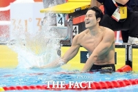  [아시안게임] 금빛 물살 김영범, 자유형 50ｍ 대회 금메달
