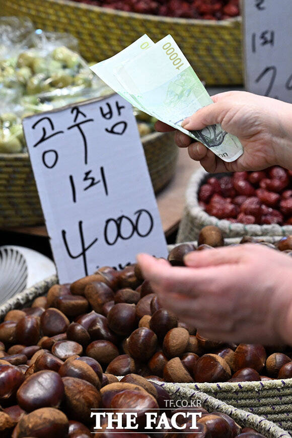 추석 연휴를 이틀 앞둔 22일 오후 서울 동대문구 경동시장을 찾은 시민들이 장을 보고 있다. /서예원 기자