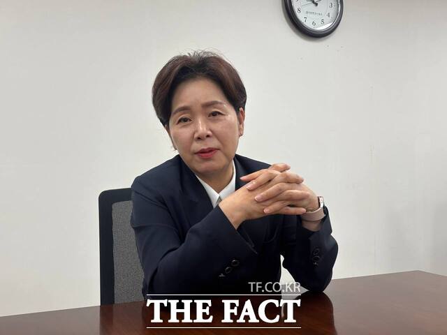 양향자 국민의힘 최고위원이 21일 서울 여의도 국회에서 <더팩트>와 인터뷰를 하고 있다. /김시형 기자