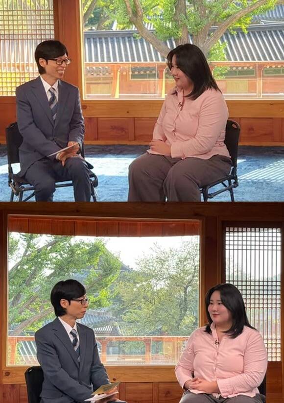 tvN 예능프로그램 '유 퀴즈 온 더 블럭'이 방송인 유재석(왼족)의 모습이 담긴 실시간 촬영 현장 사진을 공개했다. /'유 퀴즈 온 더 블럭' 공식 소셜 미디어